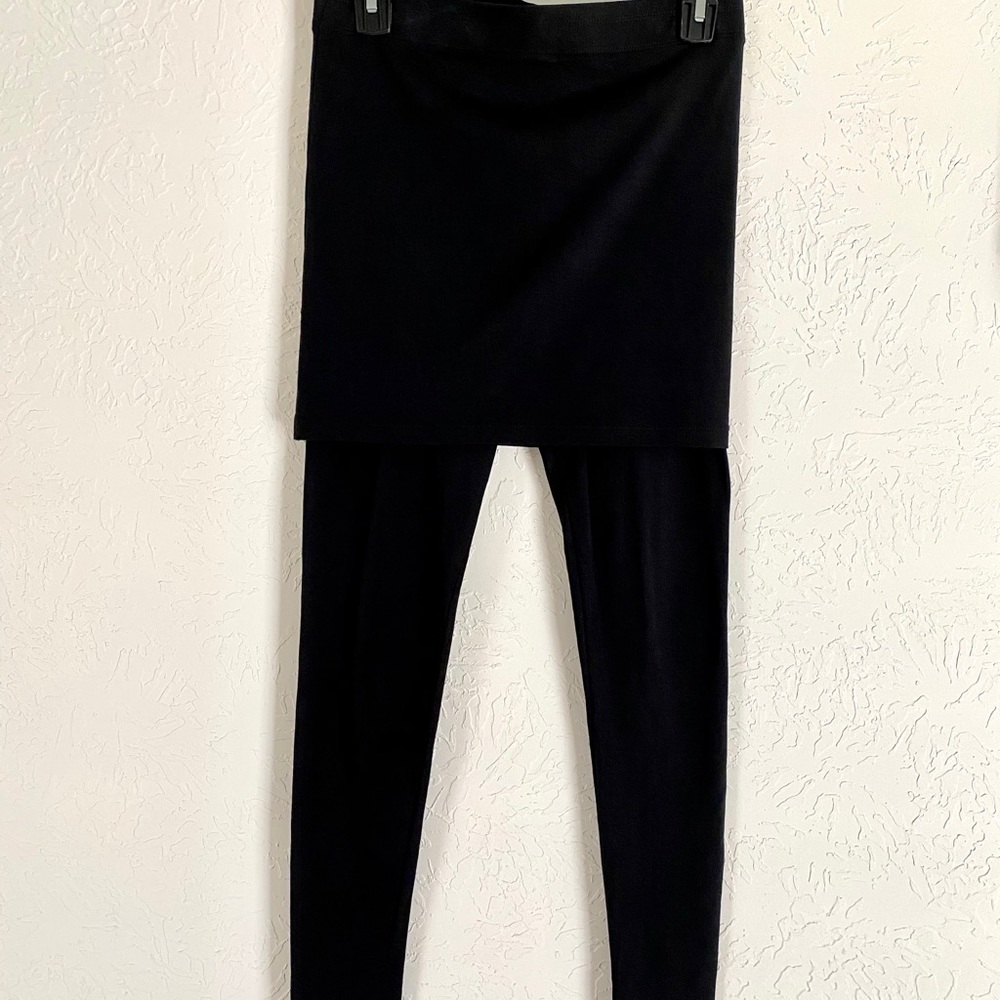 Black leggings with attached skirt!